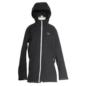 Helly Hansen Womens Insulated Parka Jacket Black Faux Fur Hood Size L Waterproof